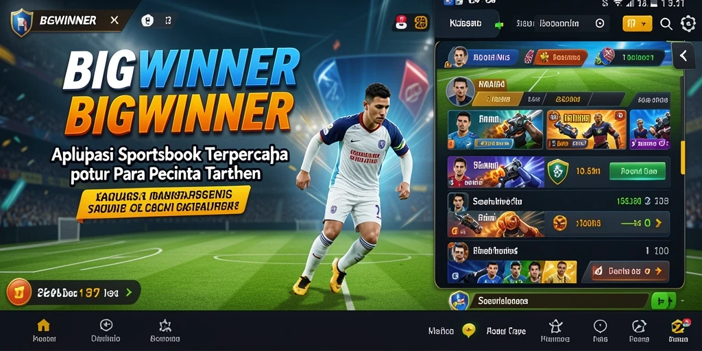 Tampilan utama permainan <strong>BIGWINNER</strong> menampilkan taruhan olahraga yang menarik.
