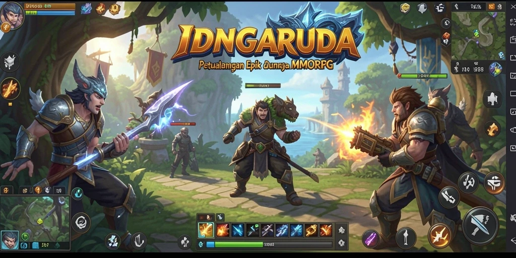Tampilan gameplay <strong>IDNGARUDA</strong> yang penuh aksi dan petualangan seru.
