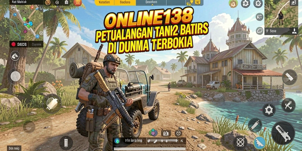 Screenshot menunjukkan aksi seru di dunia terbuka ONLINE138.