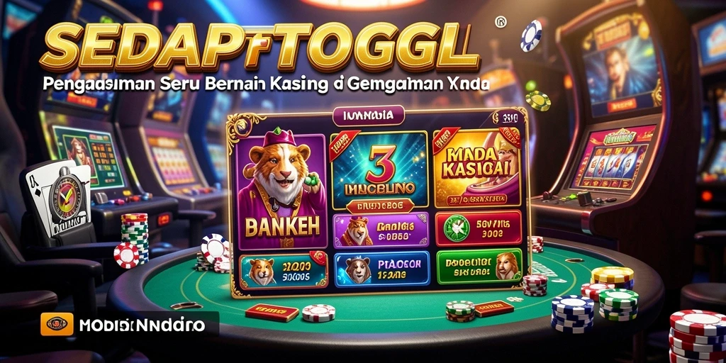 Screenshot gameplay SEDAPTOGEL menampilkan suasana kasino yang mendebarkan.